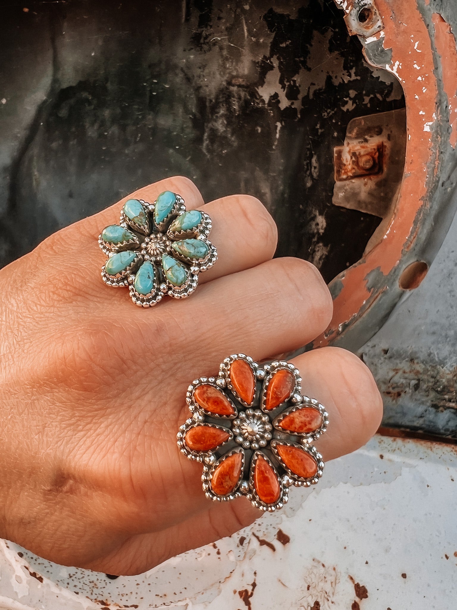 Daisy Blossom Boho Cluster Ring-Cluster Rings-Krush Kandy, Women's Online Fashion Boutique Located in Phoenix, Arizona (Scottsdale Area)