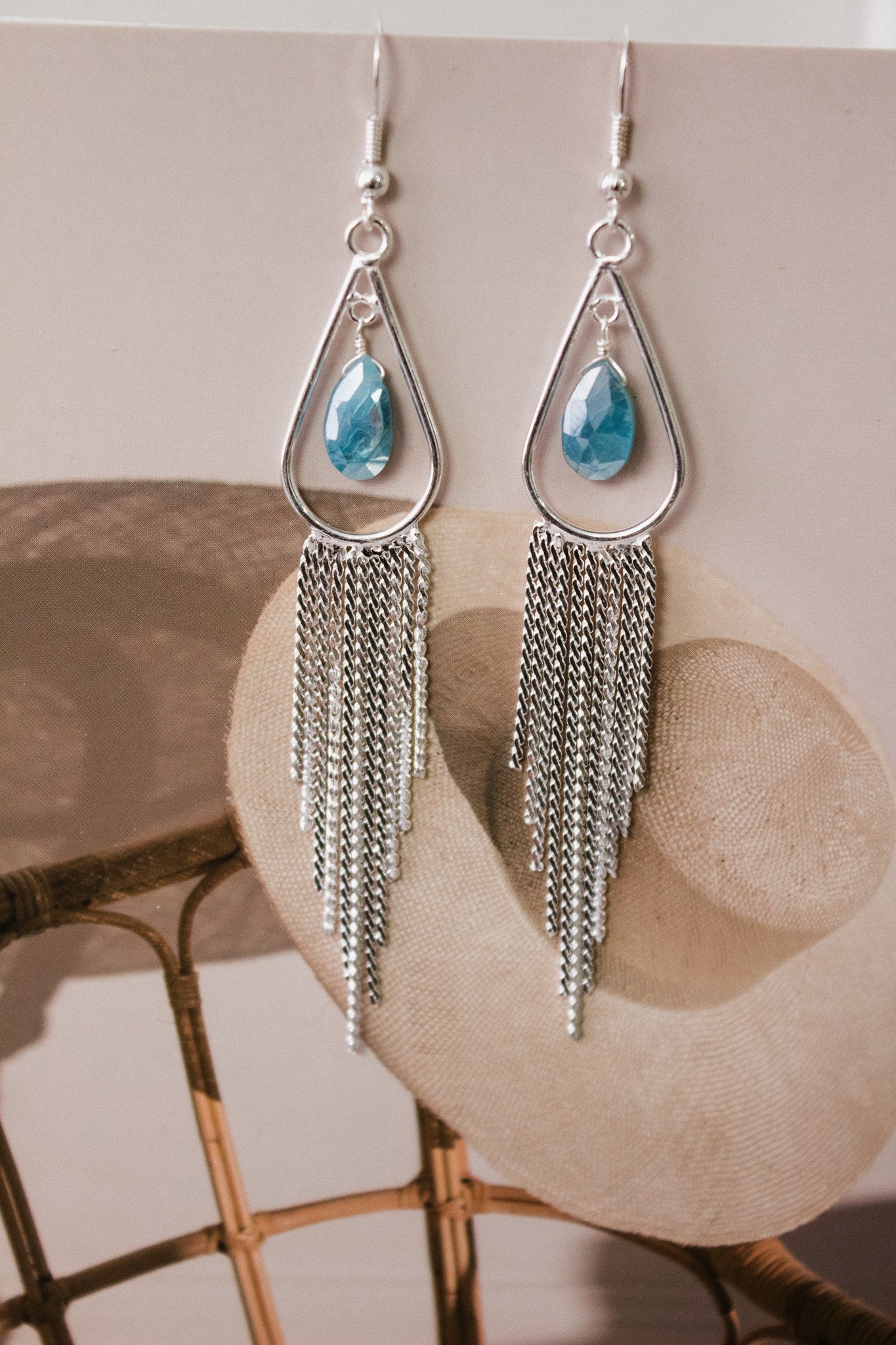 Marceline's Mystic Fringe Single Stone Earrings-Stud Earrings-Krush Kandy, Women's Online Fashion Boutique Located in Phoenix, Arizona (Scottsdale Area)