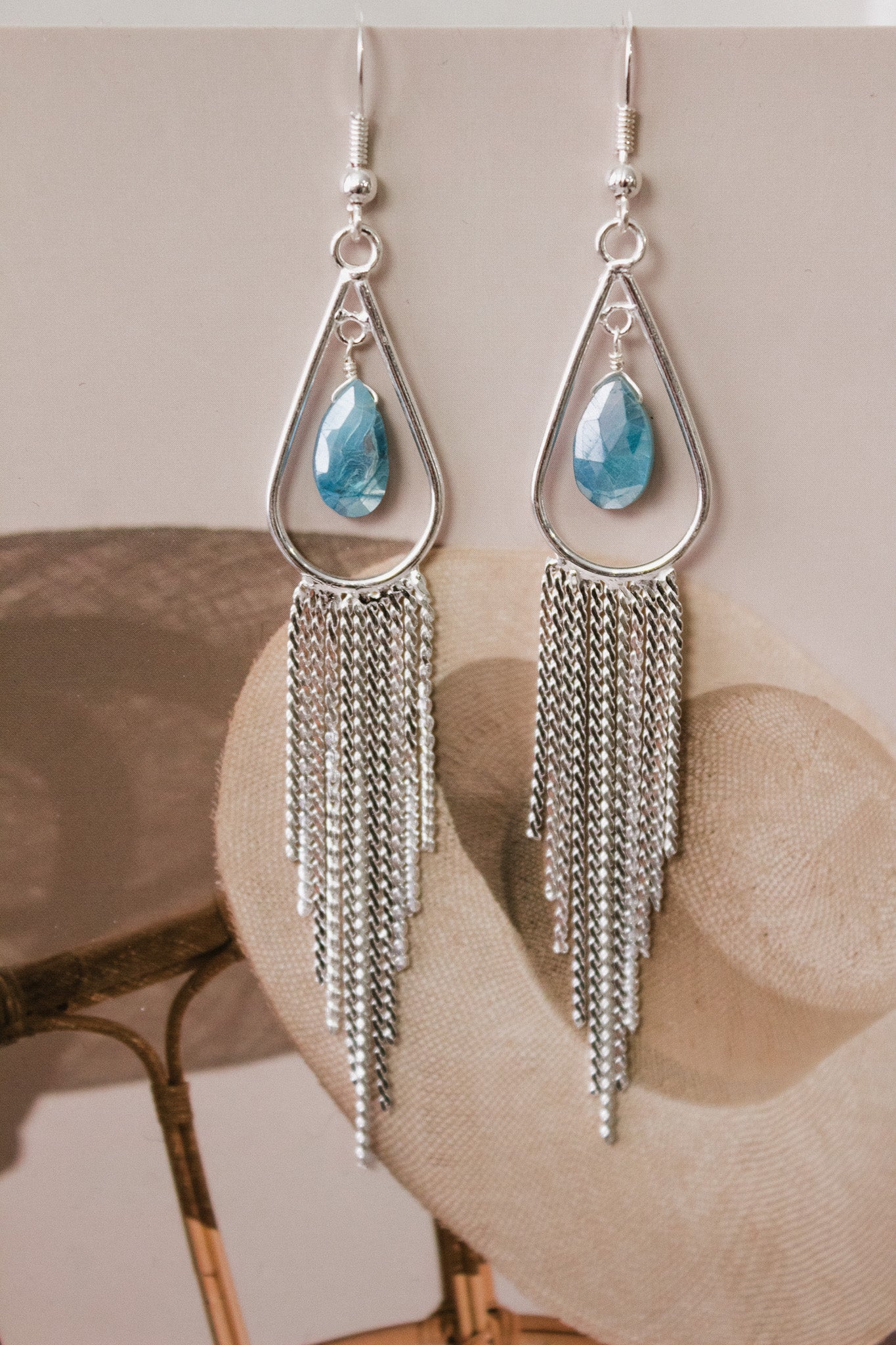 Marceline's Mystic Fringe Single Stone Earrings-Stud Earrings-Krush Kandy, Women's Online Fashion Boutique Located in Phoenix, Arizona (Scottsdale Area)