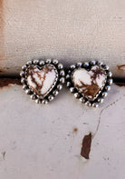 Ava Heart Stone Stud Earring | Multiple Stone Options-Stud Earrings-Krush Kandy, Women's Online Fashion Boutique Located in Phoenix, Arizona (Scottsdale Area)