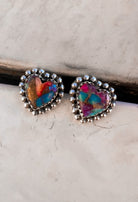 Ava Heart Stone Stud Earring | Multiple Stone Options-Stud Earrings-Krush Kandy, Women's Online Fashion Boutique Located in Phoenix, Arizona (Scottsdale Area)