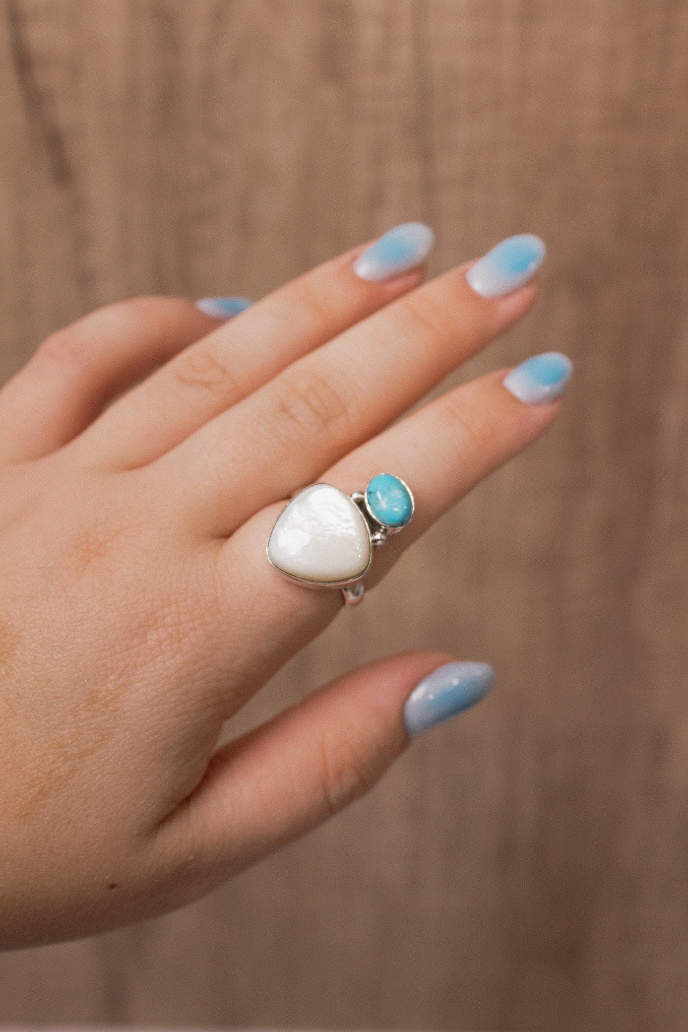 White Shell & Stone Ring-Ring Sizers-Krush Kandy, Women's Online Fashion Boutique Located in Phoenix, Arizona (Scottsdale Area)