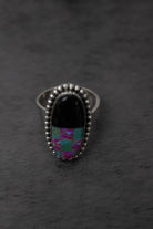 Blended Opal Checkered Stone Ring-Ring Sizers-Krush Kandy, Women's Online Fashion Boutique Located in Phoenix, Arizona (Scottsdale Area)