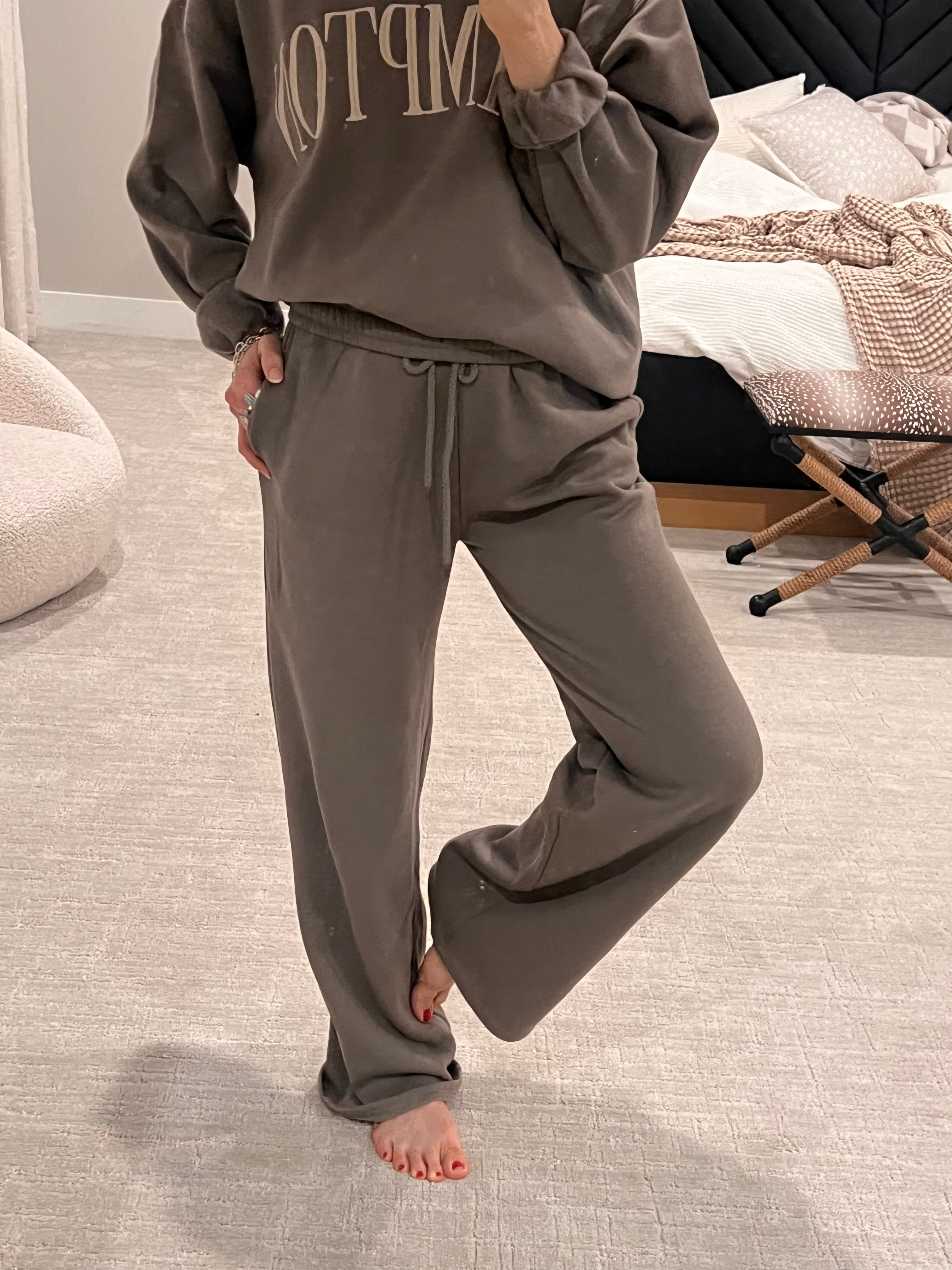 Fleece Straight Leg Joggers-Joggers-Krush Kandy, Women's Online Fashion Boutique Located in Phoenix, Arizona (Scottsdale Area)