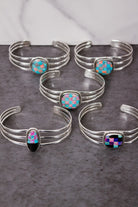 Multi Checkered Sterling Cuff-Chain Bracelets-Krush Kandy, Women's Online Fashion Boutique Located in Phoenix, Arizona (Scottsdale Area)