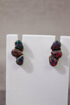 Three Stone Cluster Earrings-Stud Earrings-Krush Kandy, Women's Online Fashion Boutique Located in Phoenix, Arizona (Scottsdale Area)