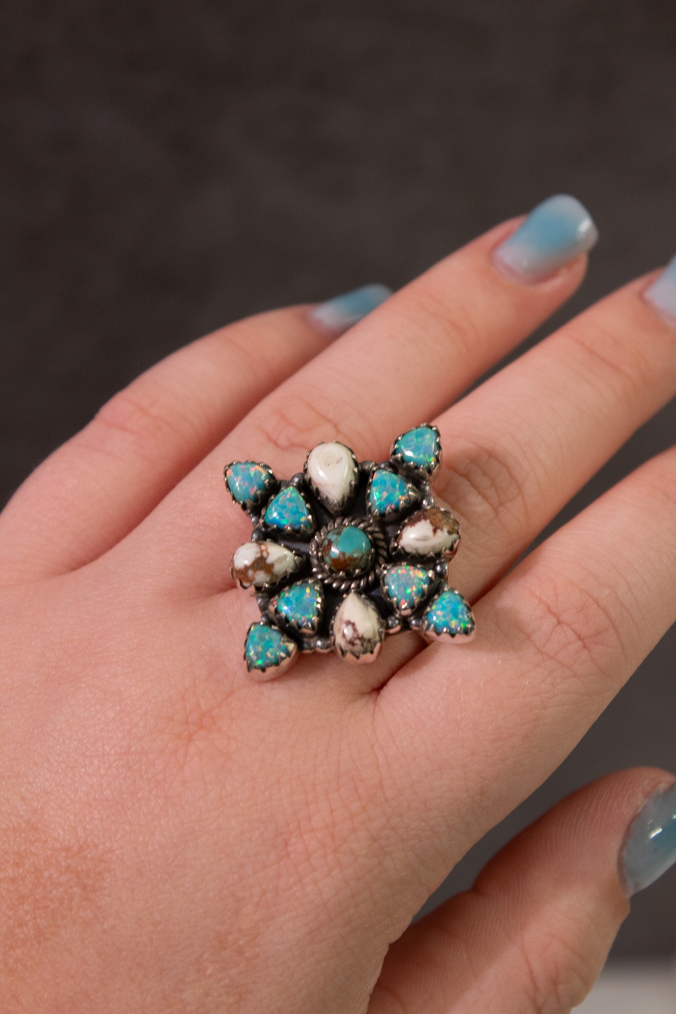 Wildhorse, Turquoise & Opal Ring-Ring Sizers-Krush Kandy, Women's Online Fashion Boutique Located in Phoenix, Arizona (Scottsdale Area)