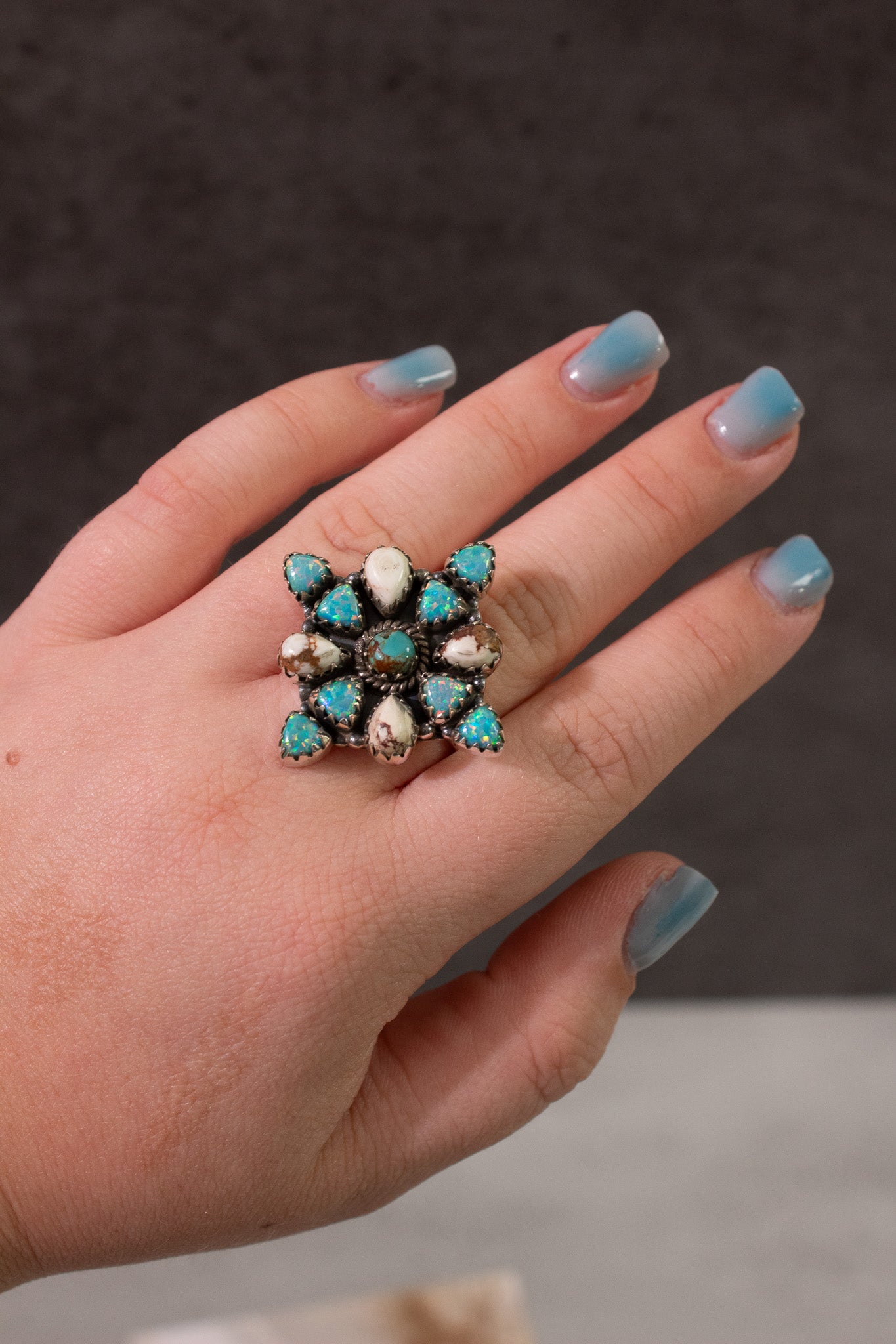 Wildhorse, Turquoise & Opal Ring-Ring Sizers-Krush Kandy, Women's Online Fashion Boutique Located in Phoenix, Arizona (Scottsdale Area)