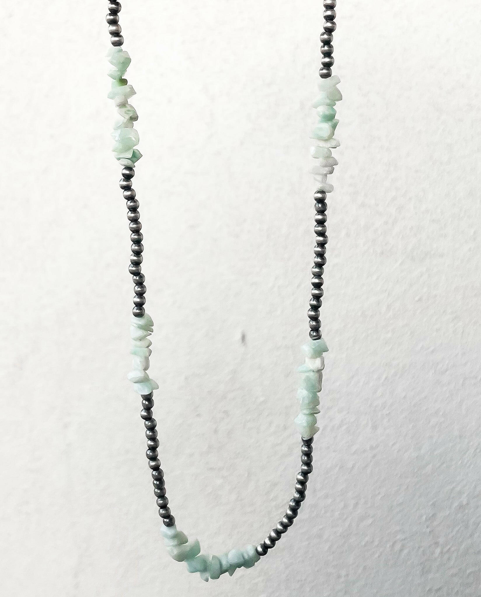 Amazonite & Desert Pearl Necklace-Pearl Necklaces-Krush Kandy, Women's Online Fashion Boutique Located in Phoenix, Arizona (Scottsdale Area)