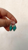 Diamond In My Eyes Stone Earrings-Hoop Earrings-Krush Kandy, Women's Online Fashion Boutique Located in Phoenix, Arizona (Scottsdale Area)