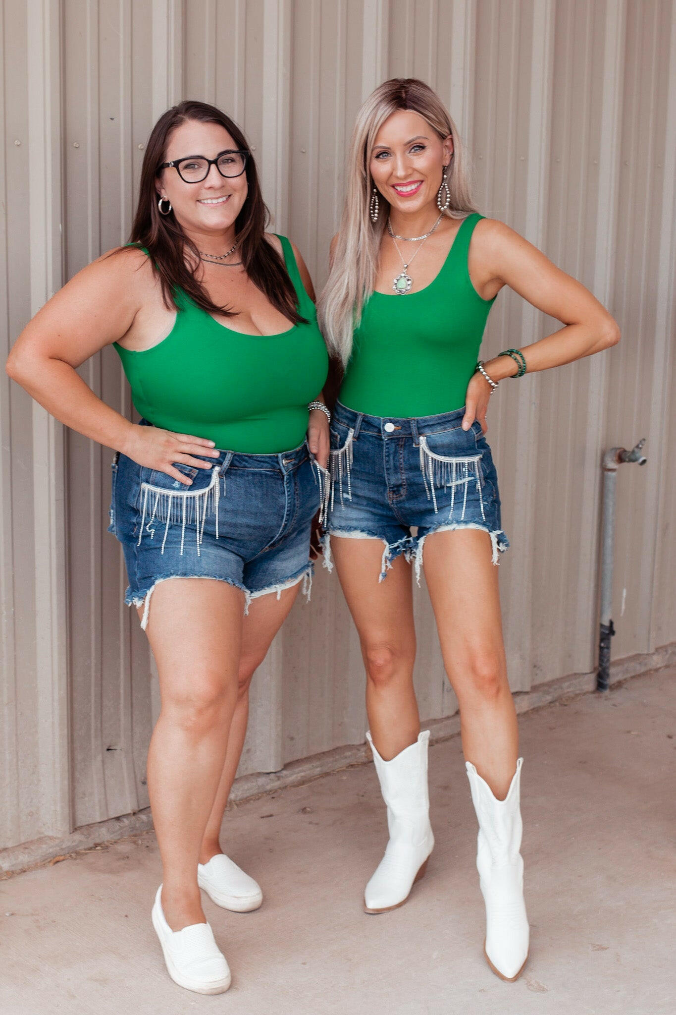 Risen Denim & Diamonds High Rise Rhinestone Shorts-Shorts-Krush Kandy, Women's Online Fashion Boutique Located in Phoenix, Arizona (Scottsdale Area)