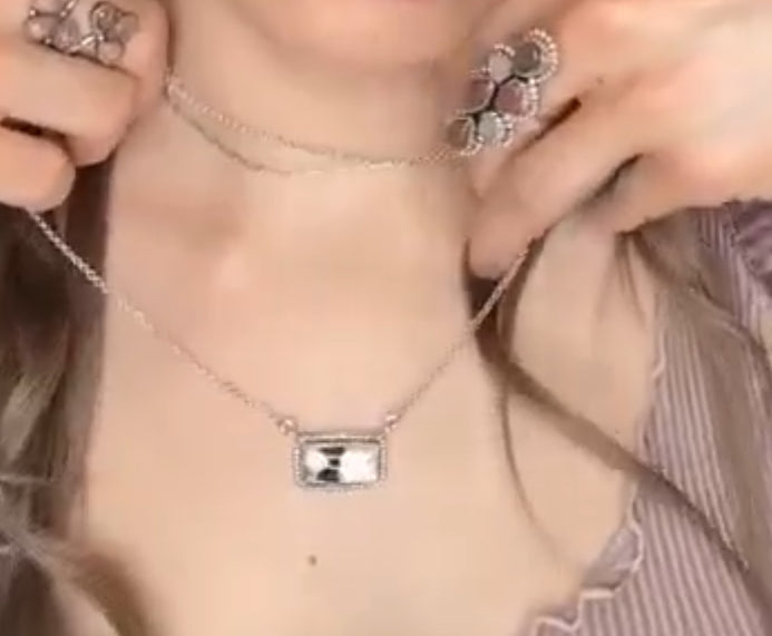 White Buffalo Single Stone Bar Necklace | Krush Exclusive-Bar Necklaces-Krush Kandy, Women's Online Fashion Boutique Located in Phoenix, Arizona (Scottsdale Area)