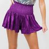 Shine Bright Metallic Shimmer Smock Shorts-Shorts-Krush Kandy, Women's Online Fashion Boutique Located in Phoenix, Arizona (Scottsdale Area)