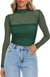 Elevated Long Sleeve Mesh Top
