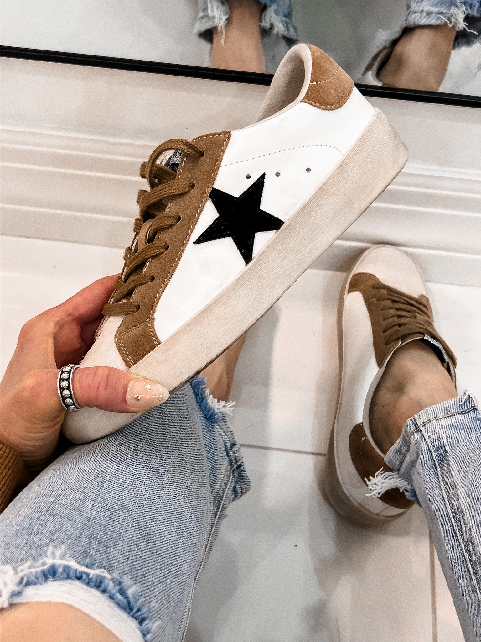 Your Favorite Neutral Star Sneaker-Sneakers-Krush Kandy, Women's Online Fashion Boutique Located in Phoenix, Arizona (Scottsdale Area)