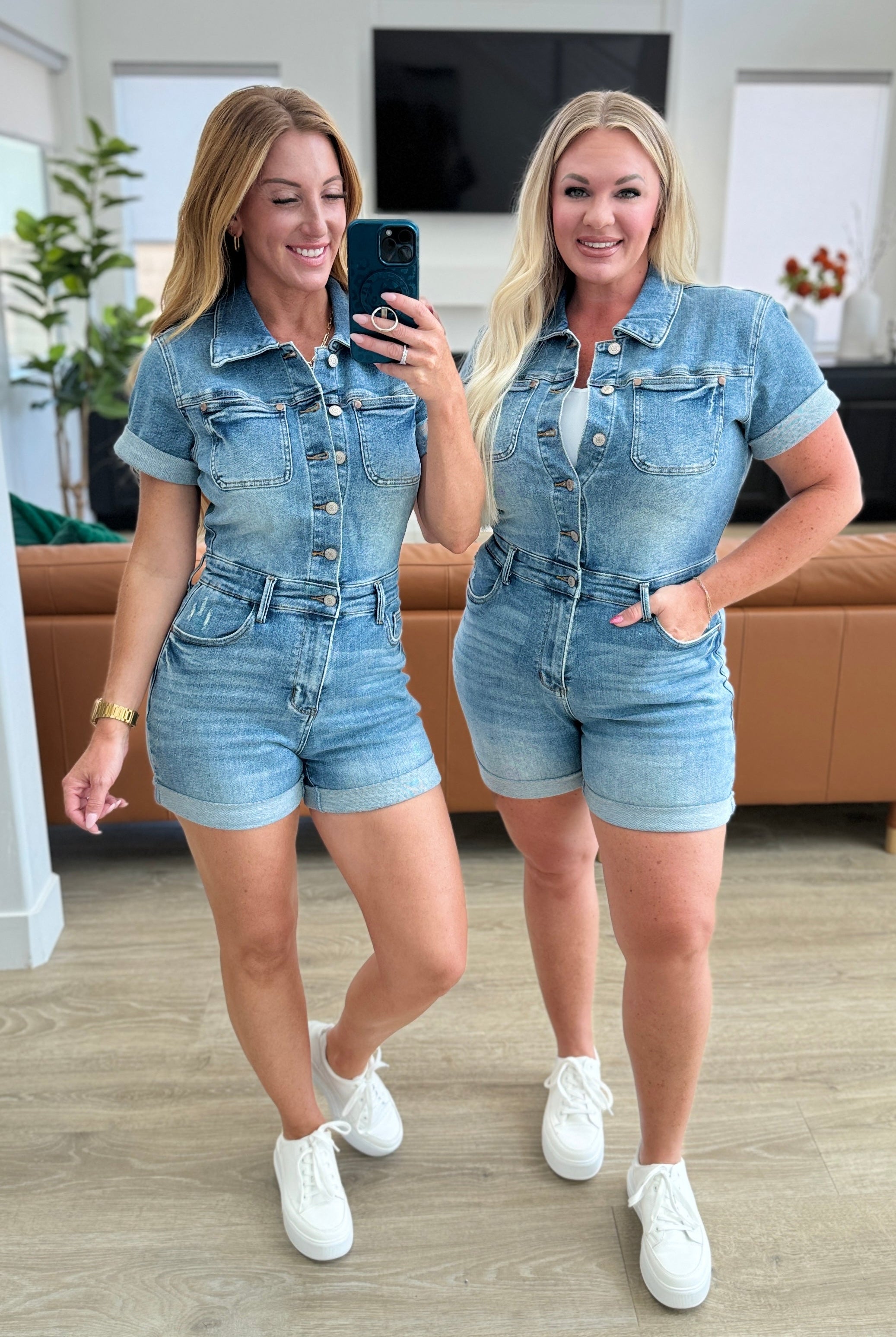 Delia High Rise Short Sleeve Romper-Jumpsuits & Rompers-Krush Kandy, Women's Online Fashion Boutique Located in Phoenix, Arizona (Scottsdale Area)