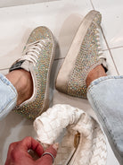 Starlight Stunner Rhinestone Sneaker-Sneakers-Krush Kandy, Women's Online Fashion Boutique Located in Phoenix, Arizona (Scottsdale Area)