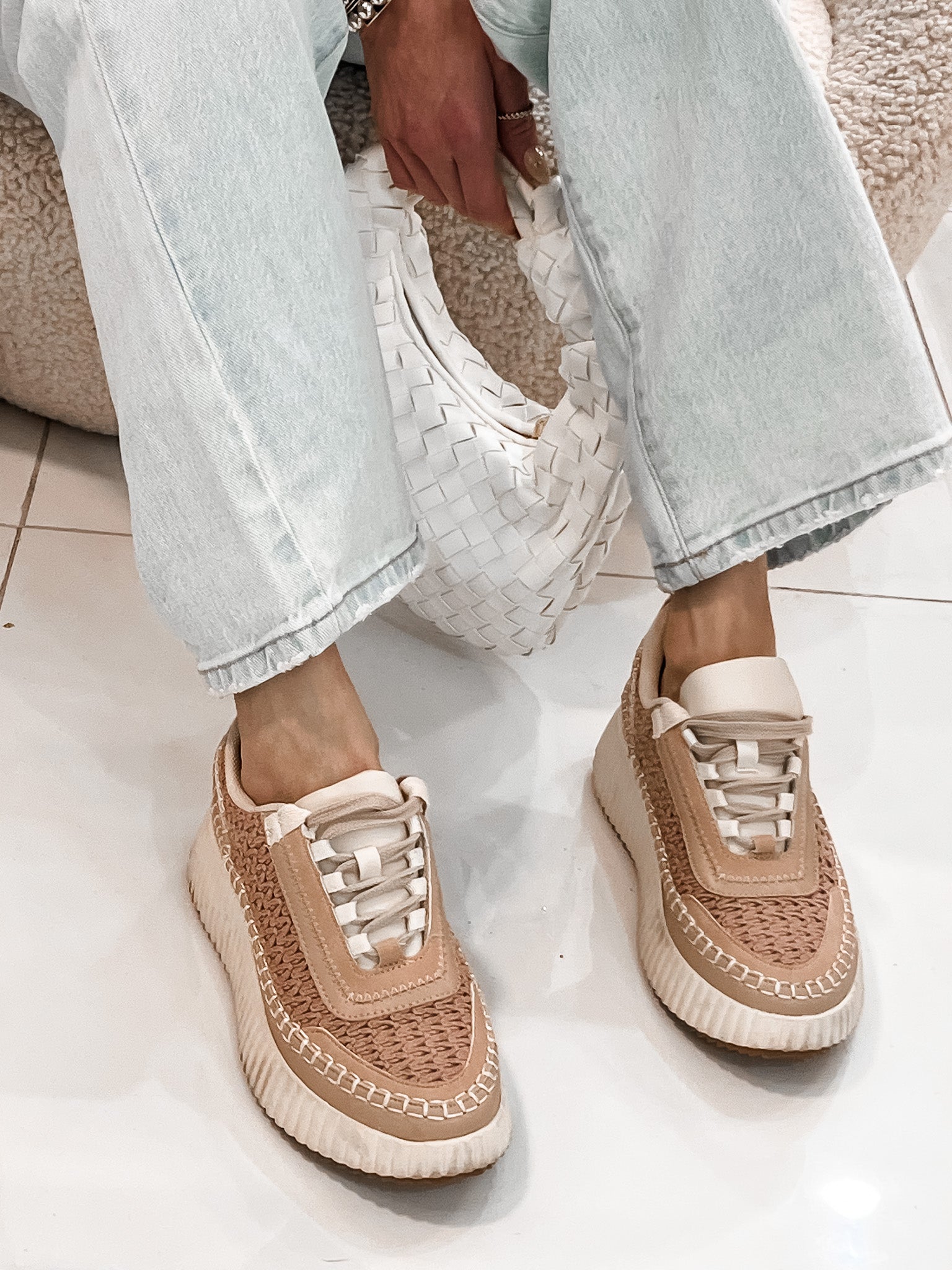 ChicStrut Lace-Up Knit Platform Sneakers-Sneakers-Krush Kandy, Women's Online Fashion Boutique Located in Phoenix, Arizona (Scottsdale Area)