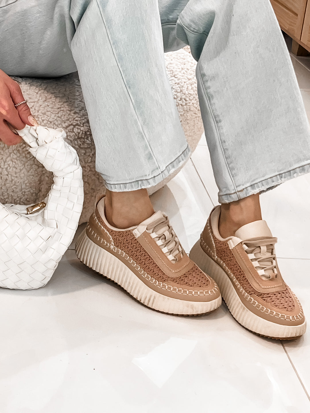 ChicStrut Lace-Up Knit Platform Sneakers-Sneakers-Krush Kandy, Women's Online Fashion Boutique Located in Phoenix, Arizona (Scottsdale Area)