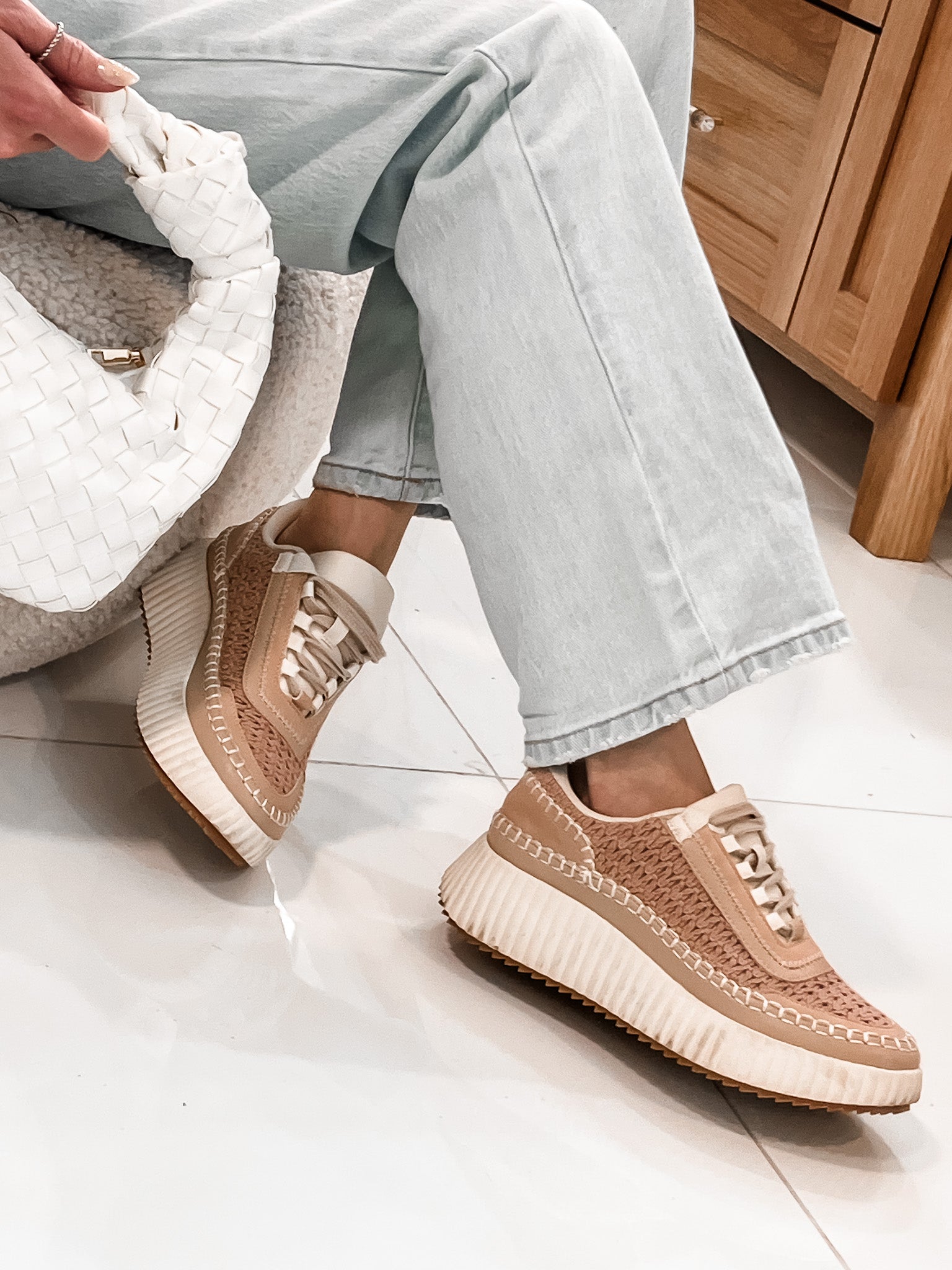 Knit platform sneakers deals