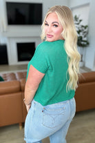 Classic Comfort V-Neck Top in Kelly Green-Short Sleeve Tops-Krush Kandy, Women's Online Fashion Boutique Located in Phoenix, Arizona (Scottsdale Area)