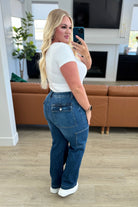 Judy Blue Leila High Rise Cargo Straight Jeans-Jeans-Krush Kandy, Women's Online Fashion Boutique Located in Phoenix, Arizona (Scottsdale Area)