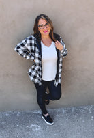 Risen See You Soon Fray Hooded Flannel-Jackets-Krush Kandy, Women's Online Fashion Boutique Located in Phoenix, Arizona (Scottsdale Area)