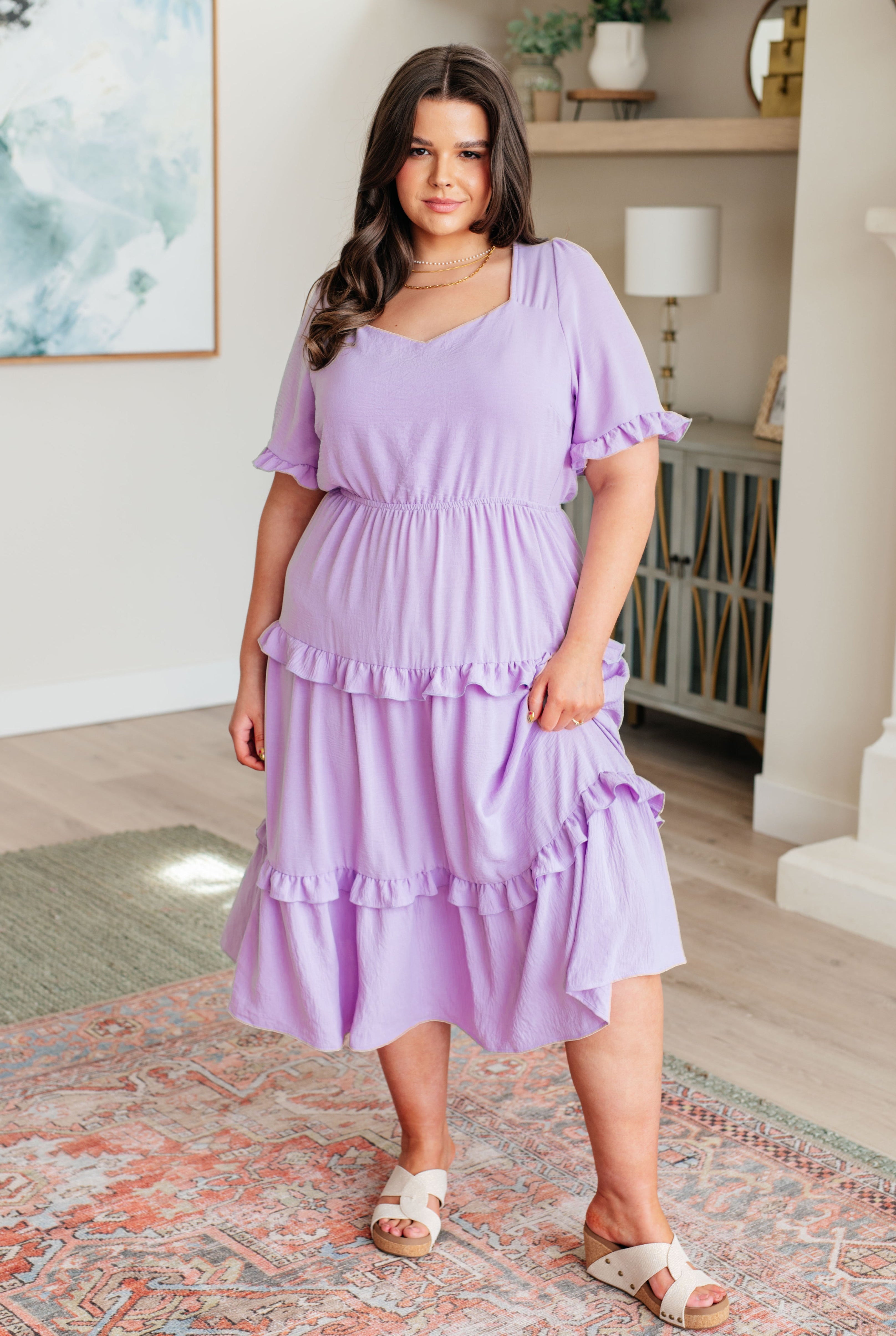 In My Carefree Era Tiered Ruffled Dress-Dresses-Krush Kandy, Women's Online Fashion Boutique Located in Phoenix, Arizona (Scottsdale Area)