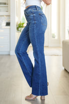 Judy Blue Josephine Mid Rise Raw Hem Bootcut Jeans-Jeans-Krush Kandy, Women's Online Fashion Boutique Located in Phoenix, Arizona (Scottsdale Area)