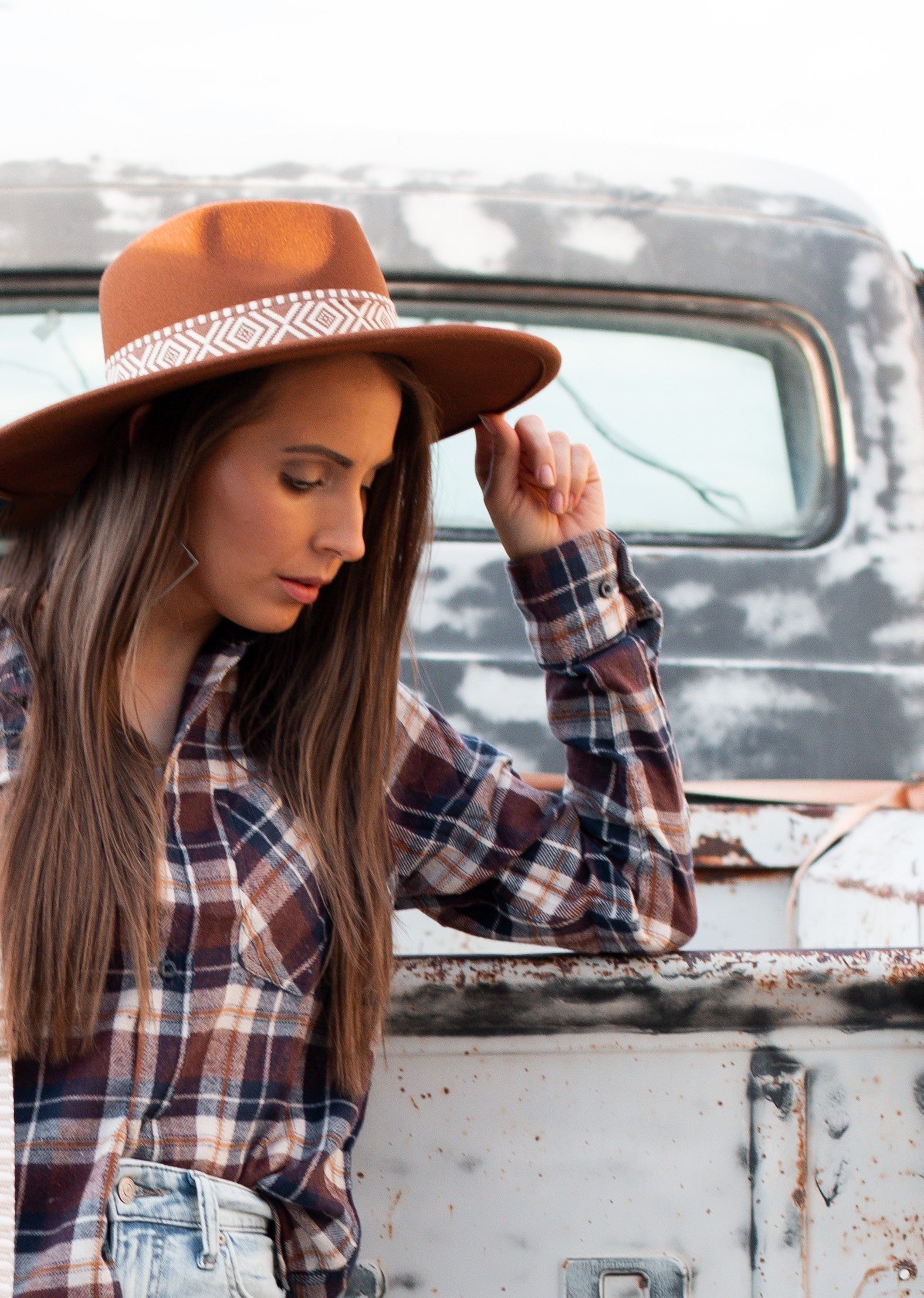 Arizona Skies Boho Chic Fedora Hat-Hats-Krush Kandy, Women's Online Fashion Boutique Located in Phoenix, Arizona (Scottsdale Area)