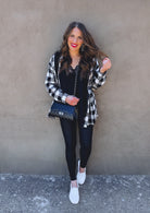 Risen See You Soon Fray Hooded Flannel-Jackets-Krush Kandy, Women's Online Fashion Boutique Located in Phoenix, Arizona (Scottsdale Area)