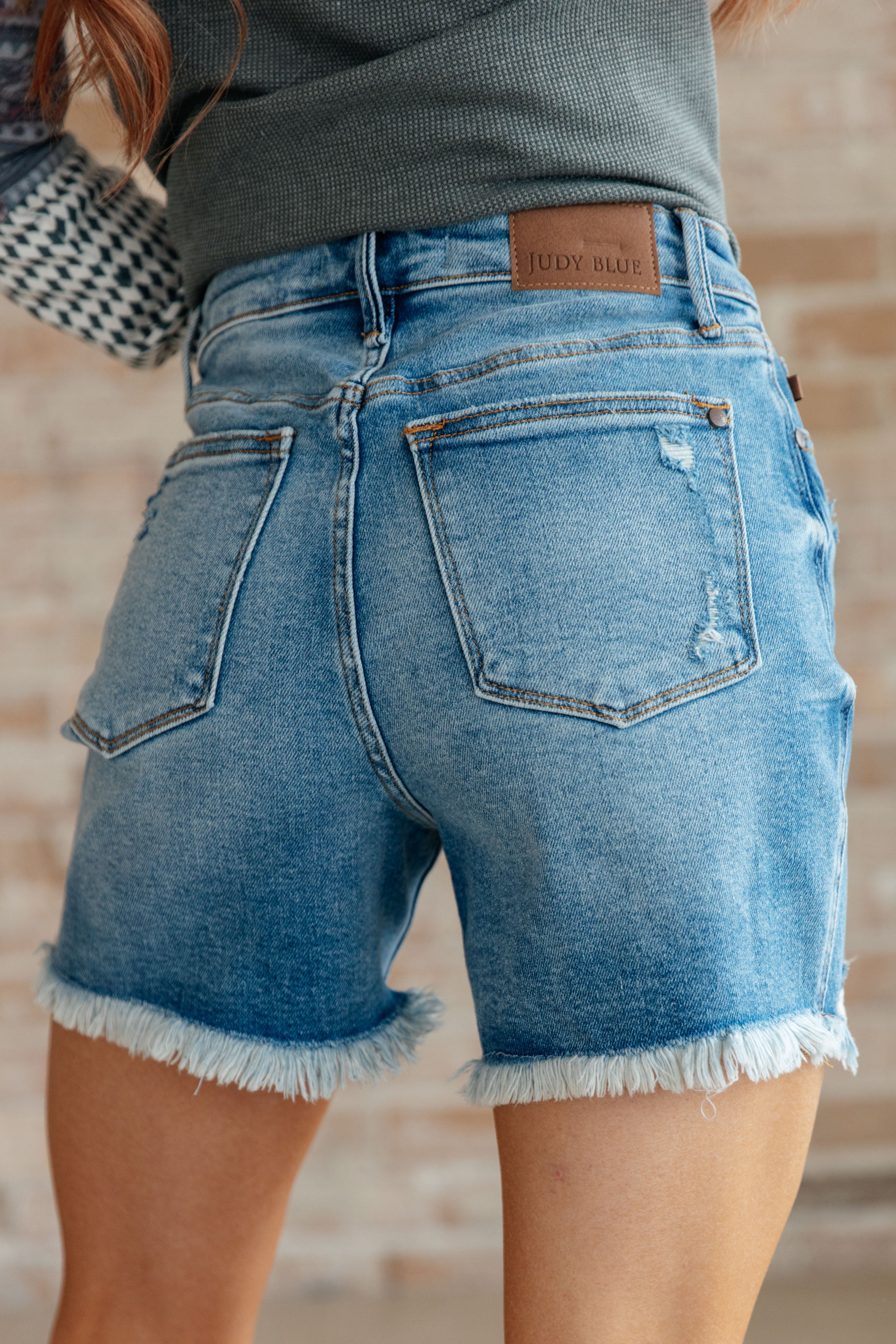JUDY BLUE Kara High Rise Rigid Magic Button Fly Cutoff Shorts-Jeans-Krush Kandy, Women's Online Fashion Boutique Located in Phoenix, Arizona (Scottsdale Area)