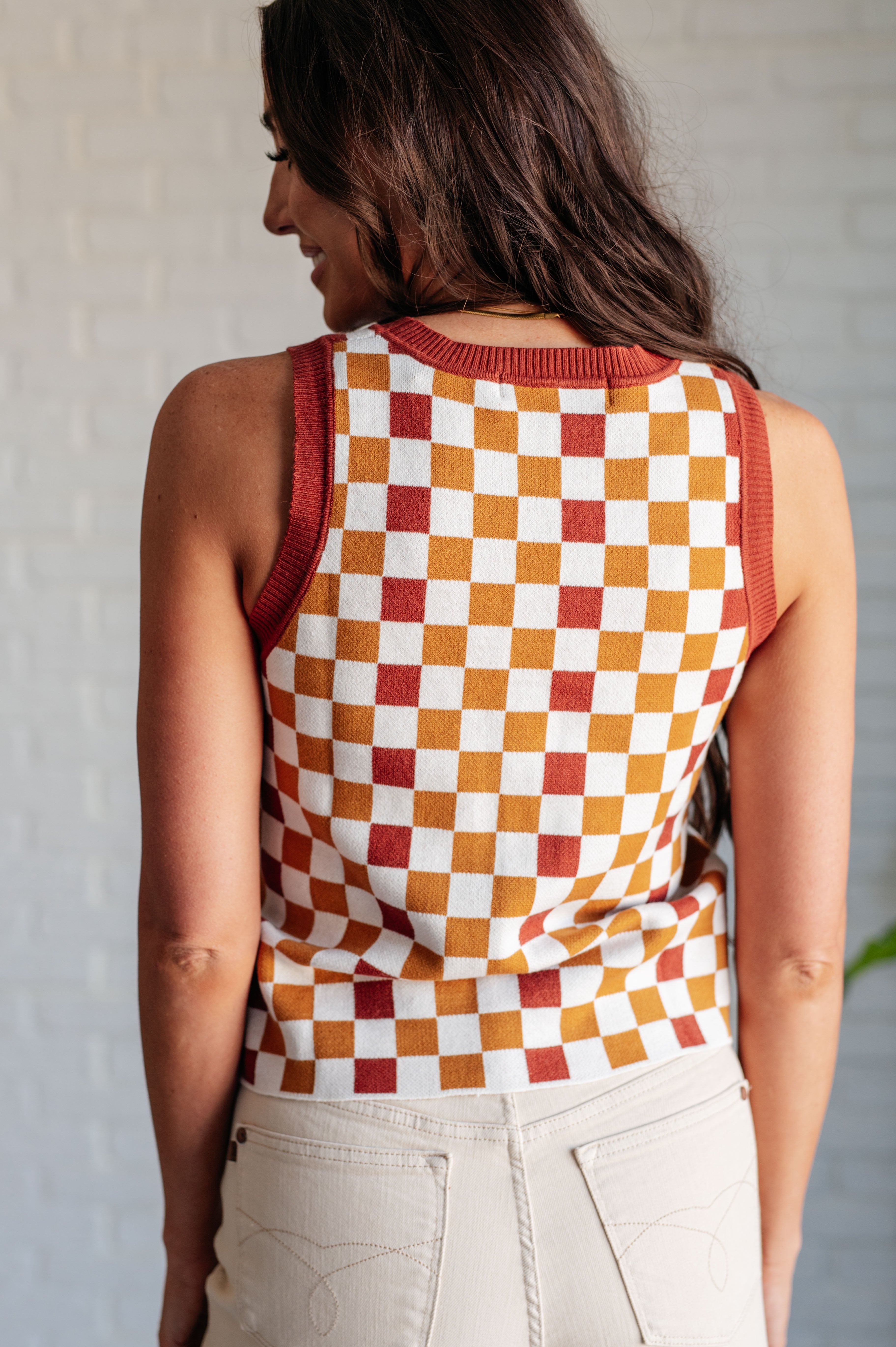 Keeping Score Checkered Tank-Tanks-Krush Kandy, Women's Online Fashion Boutique Located in Phoenix, Arizona (Scottsdale Area)