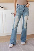 JUDY BLUE Kiana High Rise Heavy Destroy Flare-Jeans-Krush Kandy, Women's Online Fashion Boutique Located in Phoenix, Arizona (Scottsdale Area)