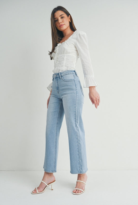 Slim Wide Leg-Jeans-Krush Kandy, Women's Online Fashion Boutique Located in Phoenix, Arizona (Scottsdale Area)