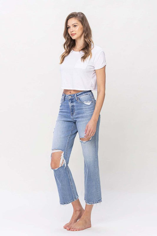 Vervet High Rise Distressed Dad Jeans-Jeans-Krush Kandy, Women's Online Fashion Boutique Located in Phoenix, Arizona (Scottsdale Area)