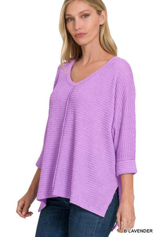 Tunnel Vision Hi-Low Jaquard Sweater-Sweaters-Krush Kandy, Women's Online Fashion Boutique Located in Phoenix, Arizona (Scottsdale Area)