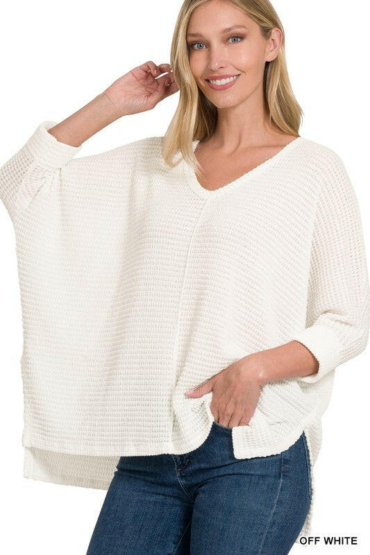 Tunnel Vision Hi-Low Jaquard Sweater-Sweaters-Krush Kandy, Women's Online Fashion Boutique Located in Phoenix, Arizona (Scottsdale Area)