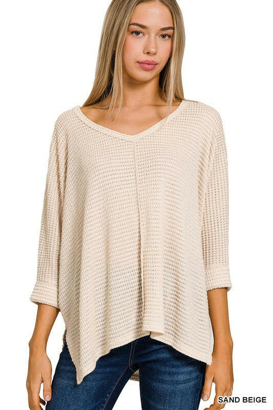 Tunnel Vision Hi-Low Jaquard Sweater-Sweaters-Krush Kandy, Women's Online Fashion Boutique Located in Phoenix, Arizona (Scottsdale Area)