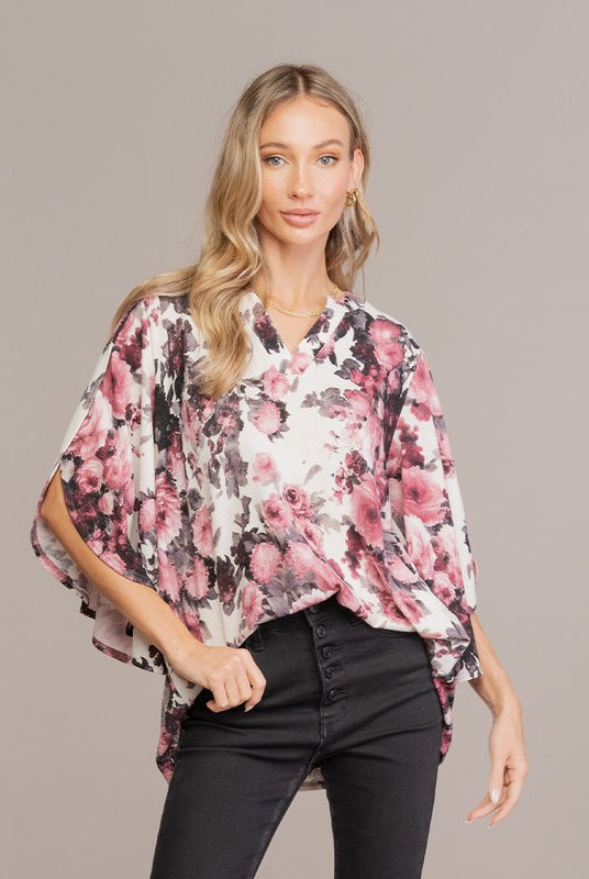 Whisked Away Angel Sleeved Top-Short Sleeve Tops-Krush Kandy, Women's Online Fashion Boutique Located in Phoenix, Arizona (Scottsdale Area)