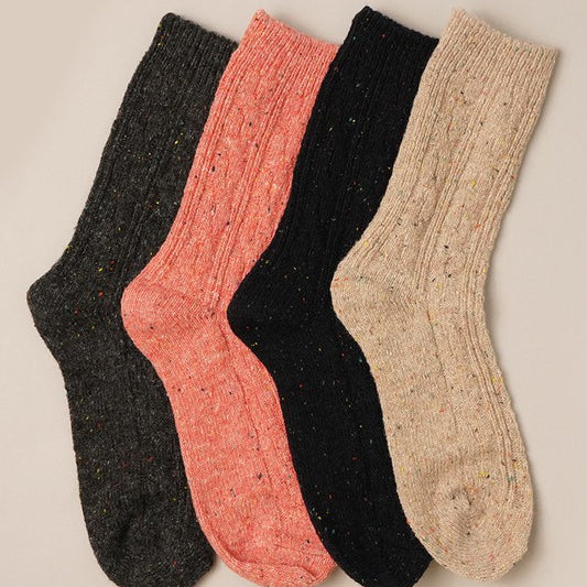 Women's Wool Blend Crew Length Socks-Socks-Krush Kandy, Women's Online Fashion Boutique Located in Phoenix, Arizona (Scottsdale Area)
