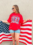 PREORDER American Mama Tee-Graphic Tees-Krush Kandy, Women's Online Fashion Boutique Located in Phoenix, Arizona (Scottsdale Area)