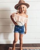 Kenzie Lace Flutter Sleeve Leotard-Kids-Krush Kandy, Women's Online Fashion Boutique Located in Phoenix, Arizona (Scottsdale Area)