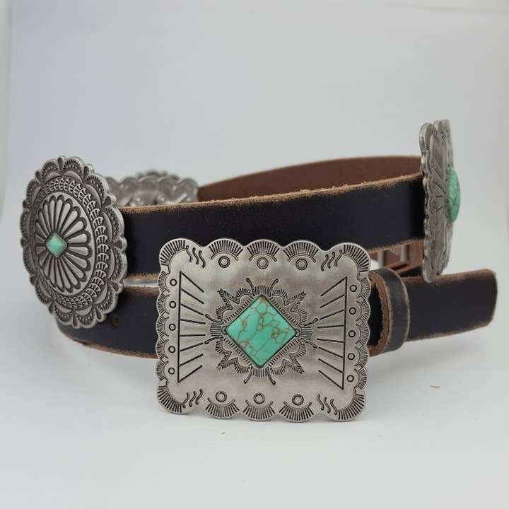 Black View. Western Genuine Distressed Leather Belt-Belts-Krush Kandy, Women's Online Fashion Boutique Located in Phoenix, Arizona (Scottsdale Area)