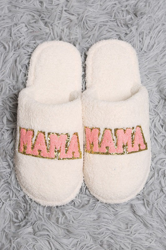 Mama Chenille Home Slippers-Slippers-Krush Kandy, Women's Online Fashion Boutique Located in Phoenix, Arizona (Scottsdale Area)