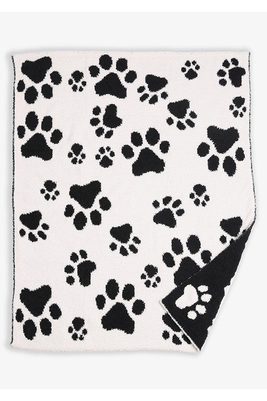 Paw Patterned Reversible Kids Blanket-Blankets-Krush Kandy, Women's Online Fashion Boutique Located in Phoenix, Arizona (Scottsdale Area)