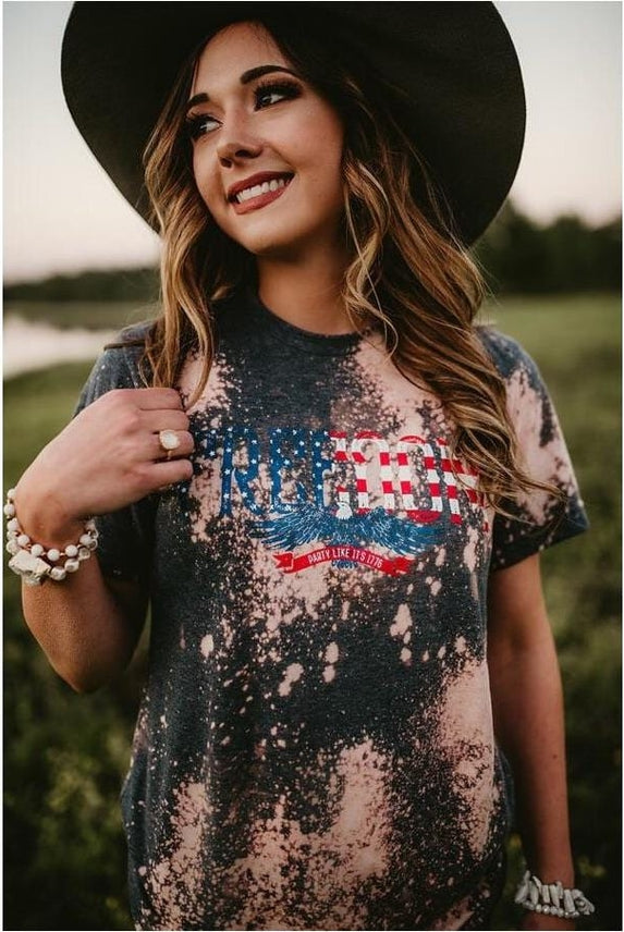 PREORDER Freedom Graphic Tee-Graphic Tees-Krush Kandy, Women's Online Fashion Boutique Located in Phoenix, Arizona (Scottsdale Area)