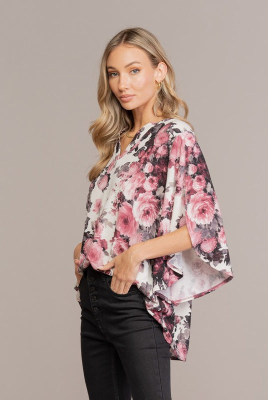 Whisked Away Angel Sleeved Top-Short Sleeve Tops-Krush Kandy, Women's Online Fashion Boutique Located in Phoenix, Arizona (Scottsdale Area)