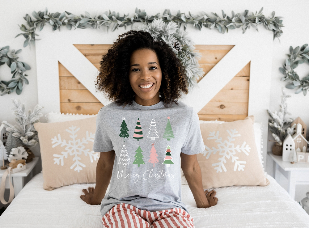 PRE ORDER BOHO Christmas Tree Women's Graphic Tee-Graphic Tees-Krush Kandy, Women's Online Fashion Boutique Located in Phoenix, Arizona (Scottsdale Area)