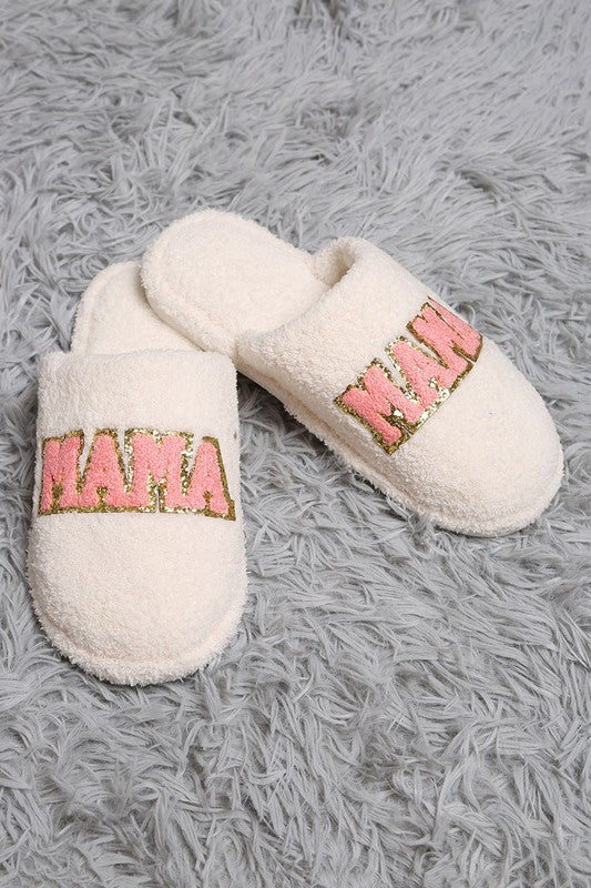 Mama Chenille Home Slippers-Slippers-Krush Kandy, Women's Online Fashion Boutique Located in Phoenix, Arizona (Scottsdale Area)
